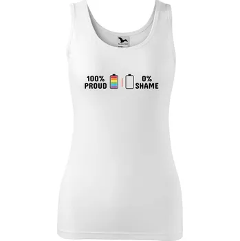 Dámské tílko s potiskem 100% proud Velikost: L, Barva: Bílá