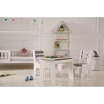 Vingo Dětský stolek a 2 židličky s šuplíky- šedá