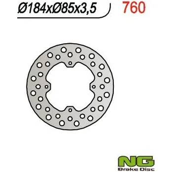 Brzda pro motocykl NG zadní brzdový kotouč KAWASAKI, SUZUKI RM 80/85 (86-04) (184x85x3,5)