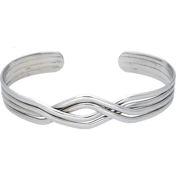 Módní doplněk Goldstore Propletený stříbrný pevný náramek Váha: 20.00 g