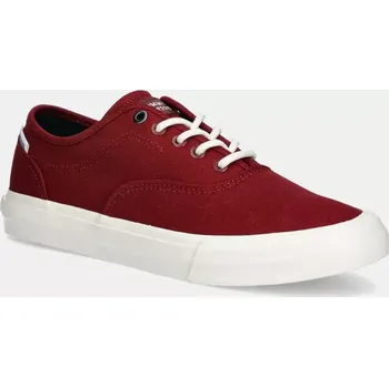 Pánské tenisky Tenisky Tommy Hilfiger TH HI VULC LOW OXFORD TWILL červená barva, FM0FM05400 83X, EUR 40