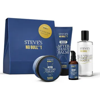 Kosmetická sada Steves No Bull***T Shaving Box Blue Velvet - Dárková sada