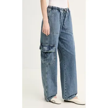 Dámské džíny Bavlněné džíny Moschino Jeans dámské, high waist, 0320 3721 0320.3721 modrá 55J, vel. XS