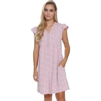 Dámská noční košile Dámská noční košile Daisy Flowers růžová XL