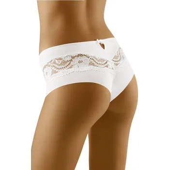 Kalhotky Kalhotky brazilského střihu s krajkou Nina bílé M