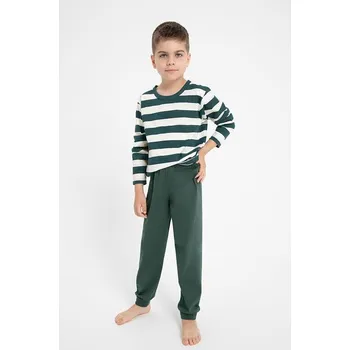 Chlapecké pyžamo Chlapecké pyžamo Blake zeleno-bílé 104