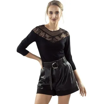 Triko s krajkou Cameron černé L