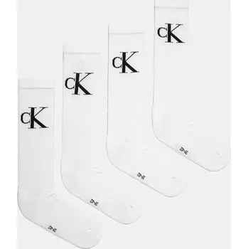 Pánské oblečení Ponožky Calvin Klein Jeans 4-pack 701232676 bílá 00X, vel. 39/42