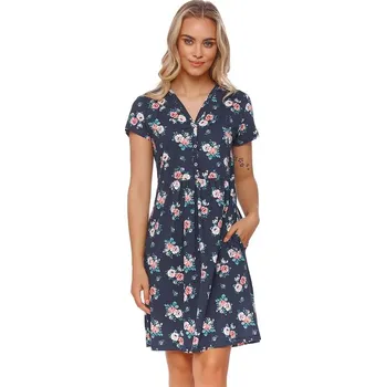 Těhotenské noční prádlo Noční košile Diana roses tmavě modrá S