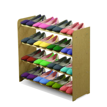 Botník Dřevěný regál na boty RBS-4-65 Borovice Bez povrch. úpravy