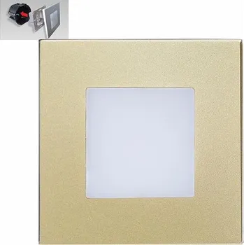 Nástěnné svítidlo STEP LIGHT schodišťové svítidlo LED 1W 60lm 4000K 8,6cm hranaté IP20