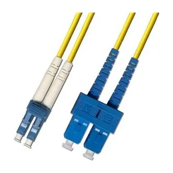 Síťový kabel OEM Optický patchkabel duplexní, LC/UPC-SC/UPC 9/125um SM, 15m, OS2