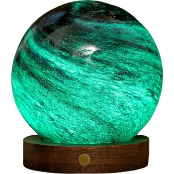 Dekorace Gingko Design AstraGlass Light L zelená barva G050L.SO 77X