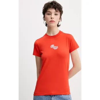 Tričko Karl Lagerfeld Jeans oranžová barva, A2W17027 23X, vel. M