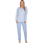 Dámské froté pyžamo Agata modré pruhy S
