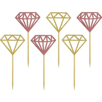 Zápichy do cupcakes 6ks Bride To Be - Diamond