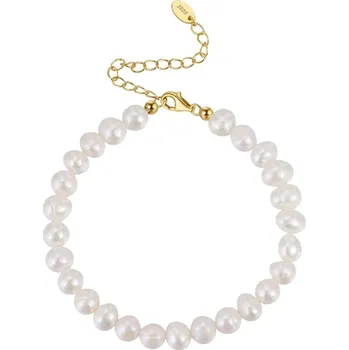 Náramek Majya Stříbrný náramek s perlami EDITTE pozlacený Ag/; ≤7,94 g 11178