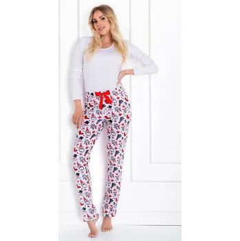 Dámské pyžamo Luxusní vánoční pyžamo Magic moments bílé S