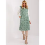 Mintová midi kožešinová vesta AT-KZ-2368-1.07-pistacio Velikost: M/L