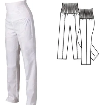 Gastro oděv (2403) HELA kalh.D elast.pás bez kapes - bílá - 42/168EU42