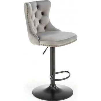 Barová židle Barová židle ESTEL — kov, samet, šedá