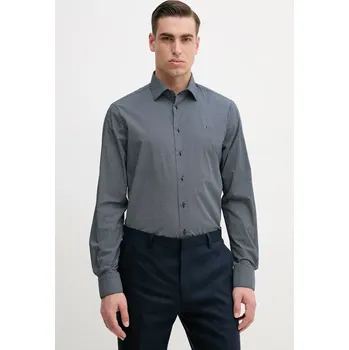 Pánská košile Bavlněná košile Tommy Hilfiger tmavomodrá barva, regular, s klasickým límcem, MW0MW38960 59X, vel. 41