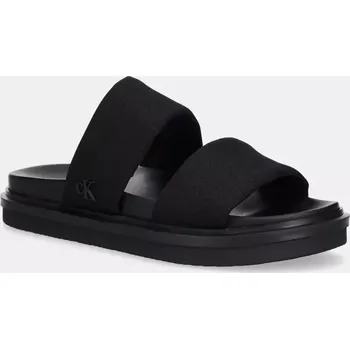 Pánská obuv Pantofle Calvin Klein Jeans FLAT MOLDED DBL BAR SANDAL CV YM0YM01222 černá 99X, EUR 42