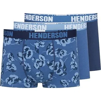 Boxerky 3pack pánských boxerek Jarl modré M - Dárková krabička