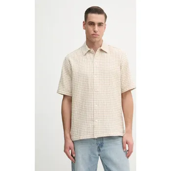 Pánská košile Košile Samsoe Samsoe SAAYO M25100078 béžová 80X, vel. S