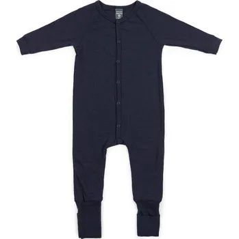Kojenecký body Rostoucí merino pyžamo dětské (overal) modré navy Smallstuff Velikost: 56