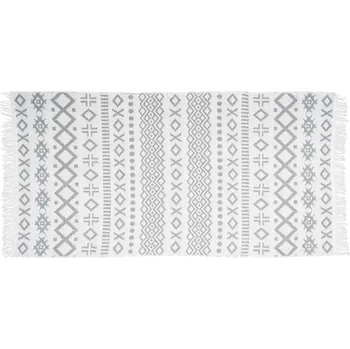 Koberec Kusový oboustranný vzorovaný kobereček KILIM BOHO - bílá 50x80 cm Multidecor