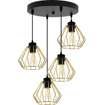 ZÁVĚSNÉ STROPNÍ SVÍTIDLO ZLATÝ LUSTR LOFT ČERNÝ STROPNÍ SVÍTIDLO DO JÍDELNY KUCHYNĚ