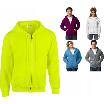 Pánská mikina Rozepínací Mikina s kapucí Gildan HEAVY 18600 LEMON SAFETY XXXL