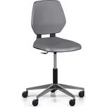 Pracovní židle ALLOY PU, nízká, na kolečkách, šedá