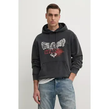 Pánská mikina Bavlněná mikina The Kooples HSWE30005K šedá 90Y, vel. L