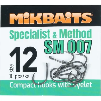 Rybářský háček Mikbaits Háčky Specialits & Method SM 007 Hook 10 ks 12