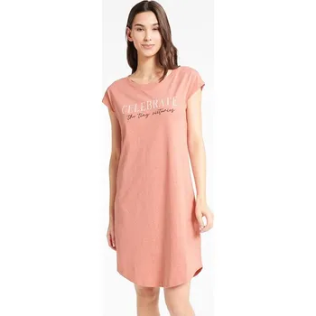 Dámské noční prádlo Dámská noční košile Bing růžová s melírem M