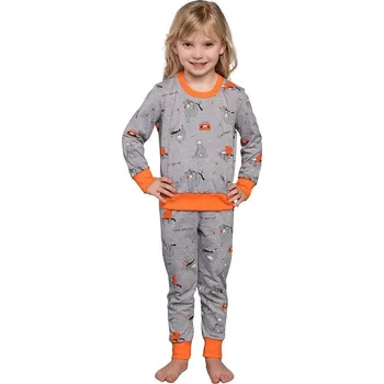 Dívčí pyžamo Dětské pyžamo Orso s lenochody šedé 98/104