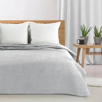 Přehoz na lůžko PŘEHOZ NA POSTEL ARIEL 170X210 CM STŘÍBRNÝ
