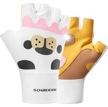 Cyklistické rukavice Dětské cyklistické rukavice Rockbros "S", bez prstů, prodyšné