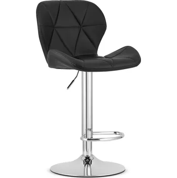 Barová židle Barová židle WEST - černá ekokůže (chromová noha)