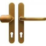 Dveřní kování pro plastové dveře RICHTER RHD.0030.92 (F4), madlo/klika, Otvor na cylindrickou vložku PZ, RICHTER F4 (bronz elox), 92 mm