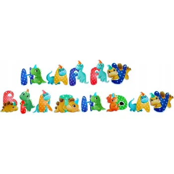 Girlanda VŠECHNO NEJLEPŠÍ K NAROZENINÁM DINOSAUŘI DUHOVÁ