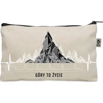 Kosmetická taška Kosmetická taštička béžová dárek HORY JSOU ŽIVOT pro cestovatele KO_271