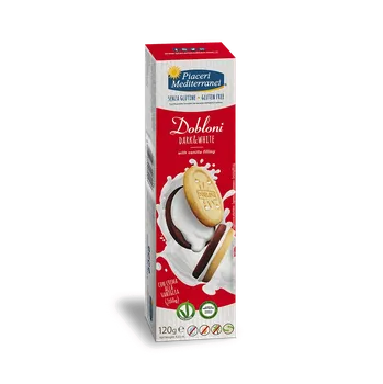 Piaceri Mediterranei DOBLONI DARK & WHITE sušenky s vanilkovým krémem 120g