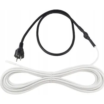 Topná rohož Topný kabel 6mm s termostatem a zástrčkou, topný vodič 15W/m 9m 135W