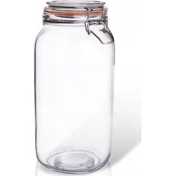 Dóza na potraviny Zavařovací Sklenice s klipem skleněná 2 l