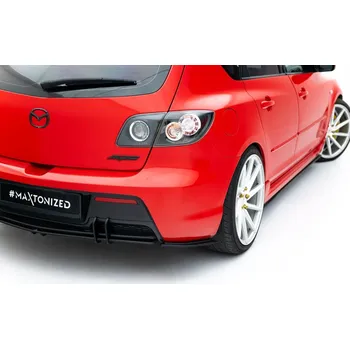 Tuning Splittery zadní boční Street Pro Mazda 3 MPS Mk1 EU Version černo červené