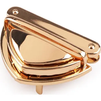 Sada zapínání na tašku 52x35 mm, barva 3 růžové zlato