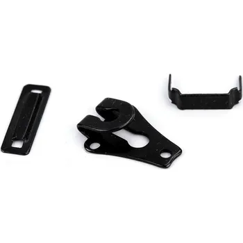 Kalhotový háček / zapínání, trojdílný, barva 2 černý lak